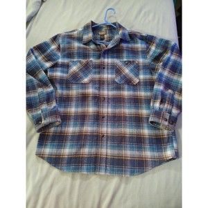 CE Schmidt Workwear mens large heavyweight flannel blue green yellow pla…